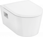 Pakabinamas tualeto puodas Hansgrohe EluPura Original S su SoftClose QuickRelease dangčiu, Rimless, AquaChannel Flush, baltas 60288450