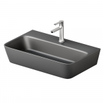 PAA QUADRO S SilkStone praustuvas 700 x 430 mm Grafitas