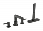 Vonios mai&scaron;ytuvas Hansgrohe Finoris ant vonios kra&scaron;to, sBox, blizgiai juodas chromas 76444340