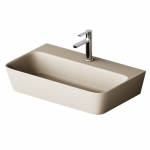 PAA QUADRO SilkStone praustuvas 700x430 mm matte caffe latte