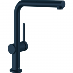 Virtuvinis mai&scaron;ytuvas Hansgrohe Talis M54 270 1jet su i&scaron;traukiama galvute, matinė juoda + sBox