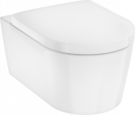 Pakabinamas klozetas Hansgrohe EluPura S su SoftClose QuickRelease dangčiu, Rimless, AquaFall Flush, baltas 60292450
