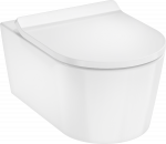 Pakabinamas unitazas Hansgrohe EluPura S su SoftClose QuickRelease dangčiu, Rimless, AquaHelix Flush, EcoSmart, baltas 60344450