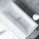 Hidromasažinė vonia O'Design Acanthe Excellence, 1900x900 mm, 10 hidro ir 10 oro purk&scaron;tukų, 1150 W, 10 Chromo LED