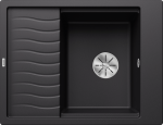 Virtuvės plautuvė BLANCO ELON 45 S PDUR Black InFino O.AF juoda, SILGRANIT&trade; 525880