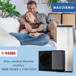 Oras-vanduo &scaron;ilumos siurblys NIBE S2060+VVM S320