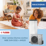Oras-vanduo &scaron;ilumos siurblys NIBE Split SVM S332+AMS20