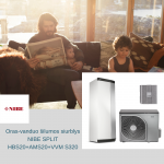 Oras-vanduo &scaron;ilumos siurblys NIBE Split HBS20+AMS20+VVM S320