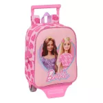 Mokyklinė kuprinė su ratukais Barbie Love Rožinė 22 x 27 x 10 cm