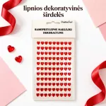 lipnios dekoratyvinės &scaron;irdelės, raudonos