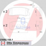 Zimmermann 235821551 galinių stabdžių trinkelės, komplektas a&scaron;iai