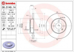 Brembo 08.5149.14 priekinių stabdžių diskas