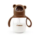 Kidnort Jordbaer Teddy Brown Maitinimo buteliukas su rankenėlėmis 300 ml