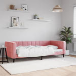 Sofa, rožinės spalvos, 90x200cm, aksomas vidaXL