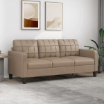 Trivietė sofa, kapučino spalvos, 180cm, dirbtinė oda vidaXL