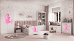 Vaiki&scaron;ka lova su stalčiumi ir čiužiniu Kocot Kids BabyDreams, 140x70cm, balta
