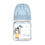 CANPOL platus buteliukas nuo pilvo dieglių 120ml Bonjour mėlynas