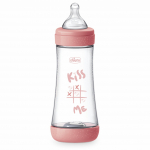 CHICCO Butelis P5 plastikinis silikonas 300 ml Fast Girl