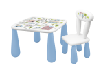 MALTEX SET LUNA TOWN Vaiki&scaron;kas stalas + kėdė balta/mėlyna