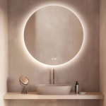 LED veidrodis &Oslash;60 cm &ndash; apvalus, be rėmo, su antirasojimo funkcija
