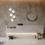 Pakabinamas &scaron;viestuvas BONO 5x8 W, smėlio spalvos