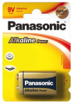 &Scaron;arminė baterija 6LR61 (1604, 6F22, 1222) 9V Panasonic Alkaline Power
