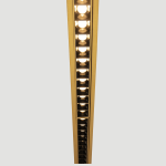 Magnetinis LED &scaron;viestuvas su grotelėmis 8W CCT, aukso žalvario spalvos