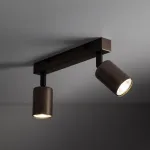 TOP lubinis &scaron;viestuvas 2xGU10, rudas