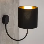 Sieninis &scaron;viestuvas E27 su juodu gaubtu
