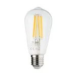 E27 LED lemputė 10 W, skaidri, 3000 K, reguliuojama