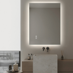 LED veidrodis 60&times;80 cm &ndash; stačiakampis, be rėmo, su antirasojimo funkcija