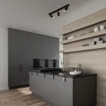 AMIS lubinis &scaron;viestuvas 3xGU10, juodas su aukso detalėmis