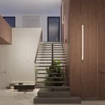 Sieninis &scaron;viestuvas 151 cm &ndash; linijinis, baltas, &scaron;iltos LED &scaron;viesos