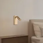 &Scaron;lifuoto Žalvario LED Skaitymo Sieninis &Scaron;viestuvas