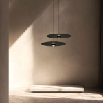 LED pakabinamas &scaron;viestuvas &Oslash;55 cm &ndash; apvalus, juodas, TRIAC