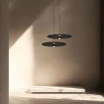 LED pakabinamas &scaron;viestuvas &Oslash;55 cm &ndash; apvalus, juodas, TRIAC