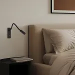 Sieninis LED Skaitymo &Scaron;viestuvas 3W 3000K Juodas