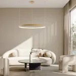 Aukso Matinis LED Žiedo Formos Pakabinamas &Scaron;viestuvas