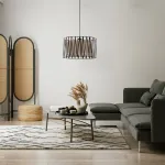HARMONY NATURE pakabinamas &scaron;viestuvas E27 su džiuto gaubtu