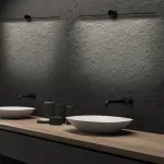 LED Vonios &Scaron;viestuvas 90cm Smėlio Juodas IP44