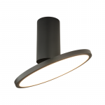 Pavir&scaron;inis montuojamas reguliuojamas LED lubinis &scaron;viestuvas, 12W, 3000K, smėlio juodas