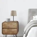 CHICAGO LINEN naktinis &scaron;viestuvas, 15 W, E27, juodas su lino gaubtu
