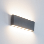 LED lauko sieninis &scaron;viestuvas 2x10W 3000K IP65 grafito spalvos