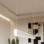 Pakabinamas &scaron;viestuvas 120 cm/38W &ndash; linijinis, baltas, su pulteliu