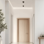 Pavir&scaron;inis LED lubinis &scaron;viestuvas 7W 3000K matinis juodas