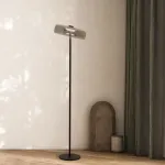 Modernus LED Tor&scaron;eras su Tonuotu Stiklu, Juodas Matinis