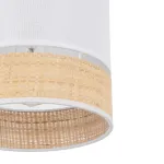 PAGLIA NEW pakabinamas &scaron;viestuvas E27, 20 cm, baltas su smėlio gaubtu