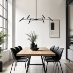 NIVA pakabinamas LED &scaron;viestuvas, juodas, 30 W, 3000 K