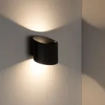 VERTO sieninis LED &scaron;viestuvas, 5 W, juodas, IP54