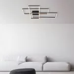 Matinis juodas geometrinis LED lubinis &scaron;viestuvas